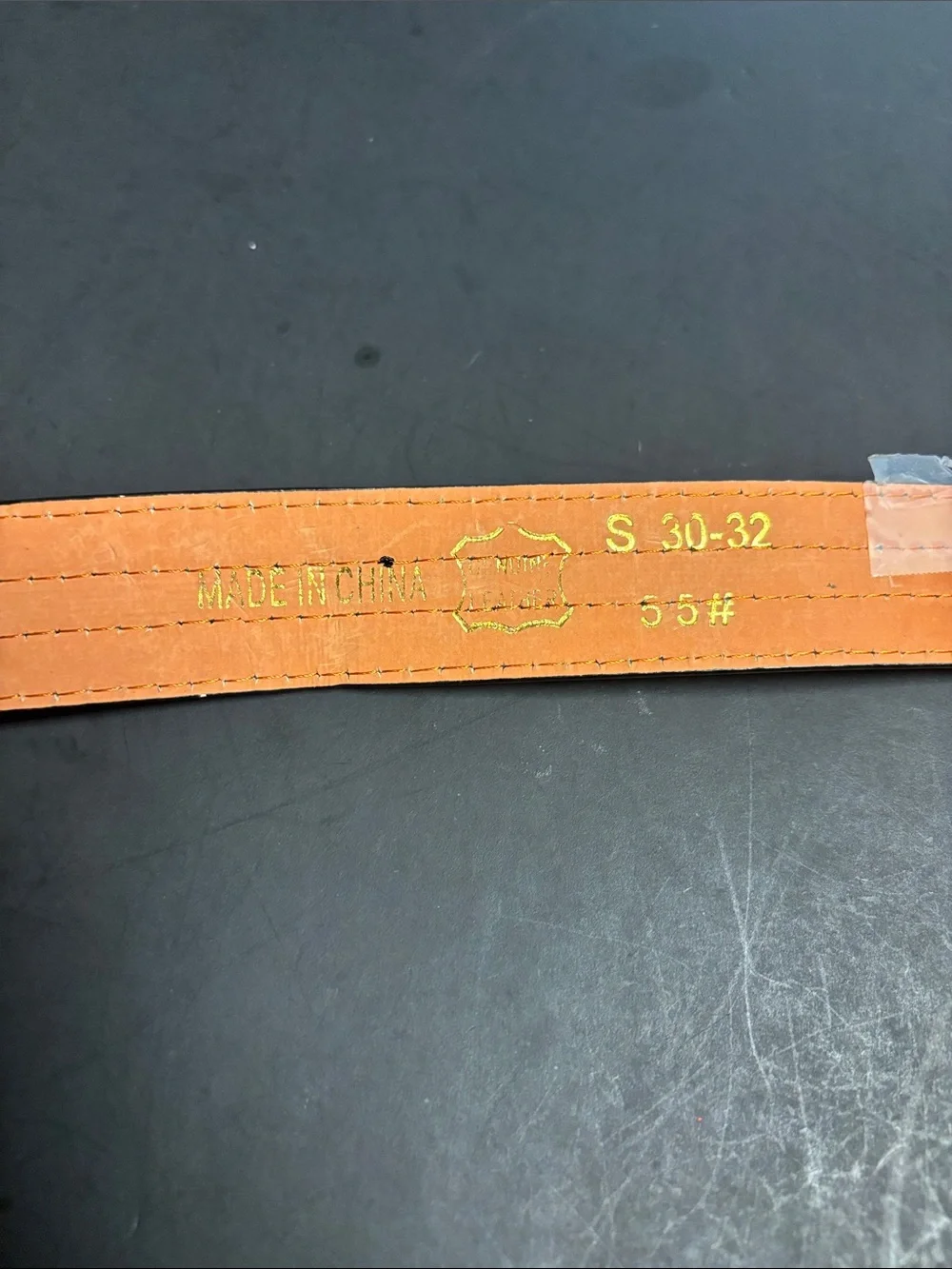 Men's Black Leather Belt with Tan Interior